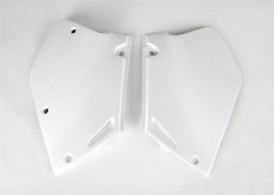 UFO BOCZKI TYLNE HONDA CR 125 95-97, CR 250 95-96 KOLOR BIAŁY