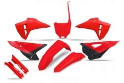 UFO 2024/11 KOMPLET PLASTIKÓW (FULL KIT) Z OSŁONAMI TELESKOPÓW (AMORTYZATORÓW) HONDA CRF 250R / 450R 25 KOLOR OEM (CZERWONY / CZ