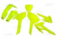 UFO KOMPLET PLASTIKÓW HUSQVARNA TC/FC 125/250/300/350/450 16-18 (Z WYJĄTKIEM TC 250 16) KOLOR ŻÓŁTY FLUO (HU616DFLU)
