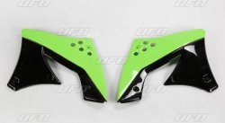 UFO OSŁONY CHŁODNICY KAWASAKI KXF 250 09-12 KOLOR OEM (ZIELONY/CZARNY)
