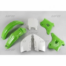 UFO KOMPLET PLASTIKÓW KAWASAKI KX 125 / 250 94-95 KOLOR OEM (ZIELONY/BIAŁY) (KA193E999)