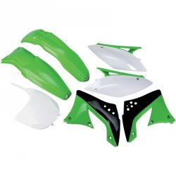 UFO KOMPLET PLASTIKÓW KAWASAKI KXF 450 09-11 KOLOR OEM 10-11 (ZIELONY/BIAŁY/CZARNY) (KA216E999)