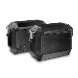 KAPPA KUFRY BOCZNE 36L MONOKEY KMS36B KMISSION ALUMINIOWE BLACK LINE (PARA = 2 SZT) + DODATKOWY ZAMEK - DO STELAŻY BOCZNYCH KL, 