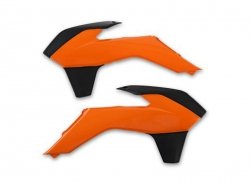 UFO OSŁONY CHŁODNICY KTM SX/SXF 13-15, EXC 14-16 KOLOR OEM (POMARAŃCZOWY/CZARNY)