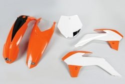 UFO KOMPLET PLASTIKÓW KTM SX 85 13-17 KOLOR OEM 15 (POMARAŃCZOWY/BIAŁY)
