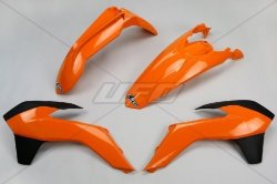 UFO KOMPLET PLASTIKÓW KTM EXC 14-16, KOLOR OEM 14 (POMARAŃCZOWY/CZARNY) (KT516E999)