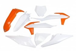 UFO KOMPLET PLASTIKÓW KTM SX 125/150/250 19-22, SXF (SX-F) 250/350/450 19-22 KOLOR OEM 20 (POMRAŃCZOWY/BIAŁY) (KT522E999X)