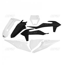 UFO KOMPLET PLASTIKÓW KTM EXC 125 20-21, EXC 250 / 300 TPI 20-23, EXC-F 250 / 350 / 450 / 500 20-23 Z OSŁONĄ LAMPY KOLOR BIAŁY C