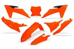 UFO KOMPLET PLASTIKÓW KTM SX 125 / 250 / 300 TBI 23-24, SX-F 250 / 350 / 450 23-24 KOLOR POMARAŃCZOWY FLUO