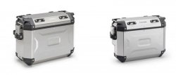 KAPPA 2025/05 KUFRY BOCZNE 37L PRAWY I 48L LEWY MONOKEY CAM SIDE KVG48A KVG37A KVOYAGER ALUMINIOWE KOLOR SREBRNY