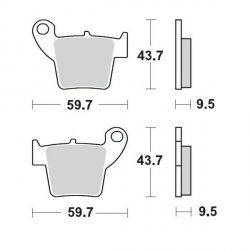 MOTO-MASTER KLOCKI HAMULCOWE KH346 NITRO RACING SINTER METAL SOFT: 22 (NITRO SPORT) CR 125-250, CRF 450