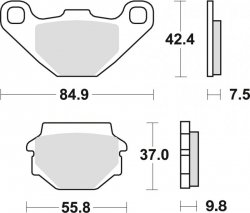 TRW ZF KLOCKI HAMULCOWE KH67 SINTER OFFROAD APRILIA PEGASO 650 91-00, KAWASAKI KLR 250 84-05, GPZ 500 88-04, KLE 500 91-07, KL /