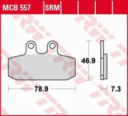 TRW LUCAS ZF KLOCKI HAMULCOWE KH256 SINTER APRILIA ATLANTIC 500 '02-'05, SCARABEO 500 '02-'12, LEONARDO 250 