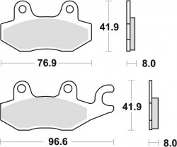 TRW ZF KLOCKI HAMULCOWE KH165 SINTER OFFROAD HONDA NSR 50 93-96, CB 125F 14-16, KAWASAKI EX 250 07-17, KLF 300 89-07, SUZUKI DR 