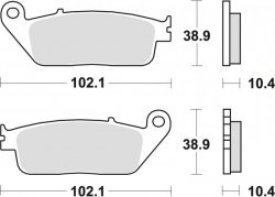 TRW ZF KLOCKI HAMULCOWE KH196 SINTER STREET HONDA CBR 1000F 90-92, ST 1100 90-95, YAMAHA MT-01 05-12, TYŁ