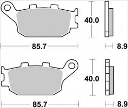 TRW ZF KLOCKI HAMULCOWE KH174 SINTER STREET HONDA CBF 500 04-08, CB 600 HORNET 98-15, CBF 600 04-13, CBR / RR 600 91-07, NC 700 