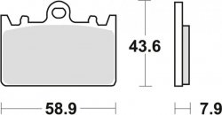 TRW ZF KLOCKI HAMULCOWE KH180 ORGANIC KAWASAKI ZXR 400L 91-03, PRZÓD (PROMOCJA)