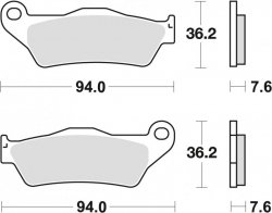 TRW ZF KLOCKI HAMULCOWE KH181 SINTER OFFROAD WYCZYNOWE BMW R 1200HP2 04-10 R-NINE 13-, K 1300 GT 09-15, KTM EXC 525 03-07, LC4 A
