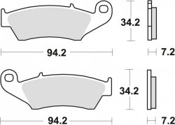 TRW ZF KLOCKI HAMULCOWE KH185 KH389 ORGANIC HONDA XL 125 03-08, XR 400 96-03, XLV 650 TRANSALP 97-13, XRV 750 AFRICA TWIN 93-03,