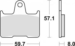 TRW ZF KLOCKI HAMULCOWE KH254 SINTER STREET VT 750 10-15 CB 1300 98-02 CB 1300 X4 97-99, KAWASAKI ZX7RR 96-99, TYŁ (PROMOCJA)