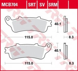 TRW ZF KLOCKI HAMULCOWE KH281 SINTER HONDA NSS 250 JAZZ 01-04, FJS 400 SILVERWING 06-08, FJS 600 SILVERWING 01-10 PRZÓD