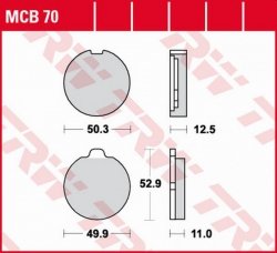 TRW ZF KLOCKI HAMULCOWE KH035 ORGANIC SUZUKI GS 400/750 77-79, GS 850 79-81 PRZÓD