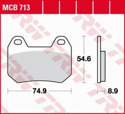 TRW ZF KLOCKI HAMULCOWE KH304 ORGANIC BMW K 1200LT 98-09, R 1200CL 03-05 TYŁ