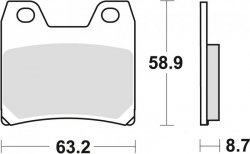 TRW ZF KLOCKI HAMULCOWE KH348 ORGANIC YAMAHA FZS 1000 FAZER 01-05, XJR 1300 02-16, TYŁ (PROMOCJA)