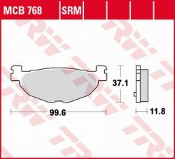 TRW ZF KLOCKI HAMULCOWE KH408 ORGANIC BETA EVO 80 09-, PRZÓD, YAMAHA YP 400 MAJESTY 04-13, XP 500 T-MAX 04-11 TYŁ