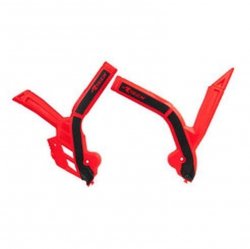 RACETECH (RTECH) OSŁONY RAMY (KOMPLET) BI-MATERIAL SUPER GRIP HONDA CRF 450/RX 21 KOLOR CZERWONY CZARNY