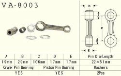VESRAH KORBOWÓD KAWASAKI KX 125 (KX125) 94-97 (VA8003) (MADE IN JAPAN)