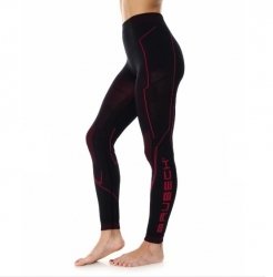 Brubeck Cooler Damskie spodnie termoaktywne black-red