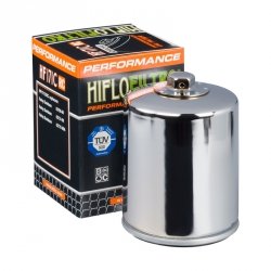 HIFLO FILTR OLEJU HARLEY-DAVIDSON / BUELL (CHROMOWANY) Z NAKRĘTKĄ 17MM