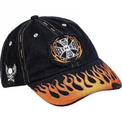 Hellfire czapka z daszkiem czarna bawełniana regulowana