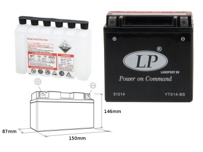 LANDPORT Honda VT 750 C2 Shadow (98-00) akumulator elektrolit osobno 