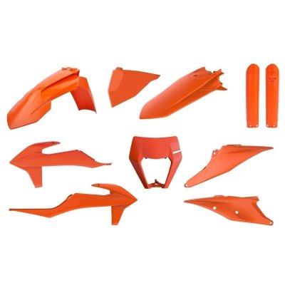 POLISPORT KOMPLET PLASTIKÓW KTM EXC/EXC-F TPI '20-'23  KOLOR POMARAŃCZOWY