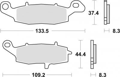 TRW klocki hamulcowe przód Kawasaki GPZ 1100 Horizont ABS ( 96-98 )