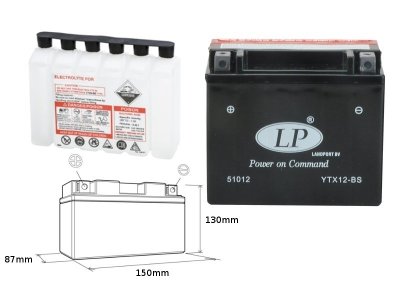 LANDPORT Aprilia RSV 1000 Factory (04-09) akumulator elektrolit osobno