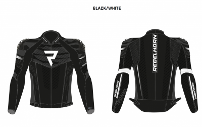 KURTKA SKÓRZANA REBELHORN VANDAL BLACK/WHITE 48