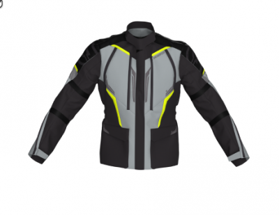 KURTKA TEKSTYLNA OZONE TOUR III BLACK/GREY/FLUO YELLOW XL