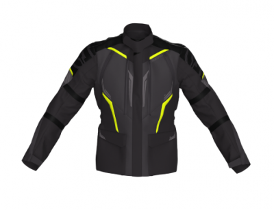 KURTKA TEKSTYLNA OZONE TOUR III BLACK/FLUO YELLOW 8XL
