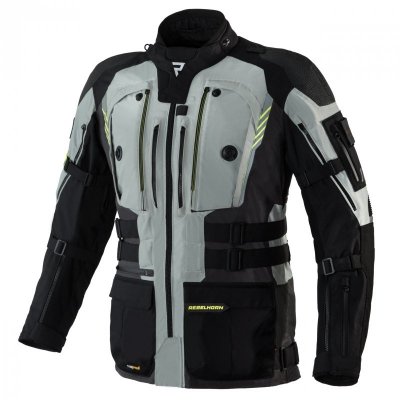 KURTKA TEKSTYLNA REBELHORN PATROL GREY/BLACK/FLO YELLOW 7XL