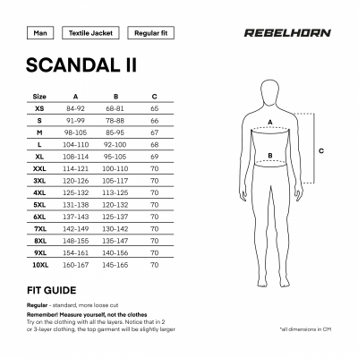KURTKA TEKSTYLNA REBELHORN SCANDAL II SILVER/BLACK 9XL