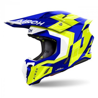 KASK AIROH TWIST 3 DIZZY BLUE/YELLOW GLOSS L