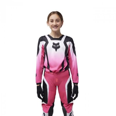 SPODNIE FOX JUNIOR GIRLS 180 LEAN BLACK/PINK Y24