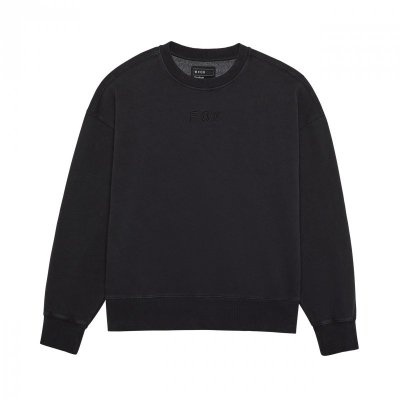 BLUZA FOX WORDMARK OVERSIZED FLEECE CREW BLACK XL