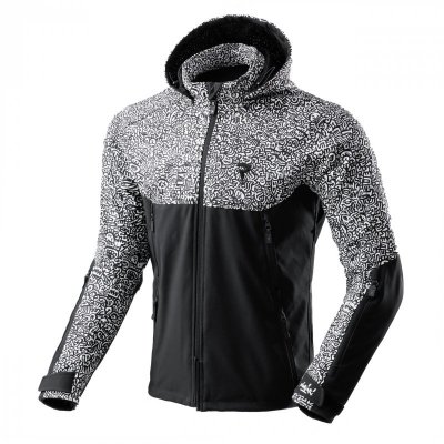 KURTKA TEKSTYLNA REBELHORN SLASH NORIAKI BLACK/WHITE SOFTSHELL 4XL