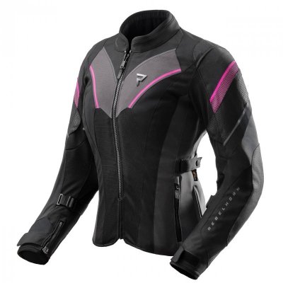 KURTKA MOTOCYKLOWA TEKSTYLNA DAMSKA REBELHORN HIFLOW 5 BLACK GREY FLUO PINK W5XL D5XL