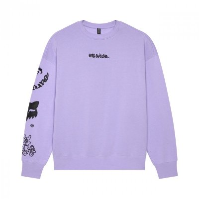 BLUZA FOX HELLO FUTURE OVERSIZED CREW LILAC L