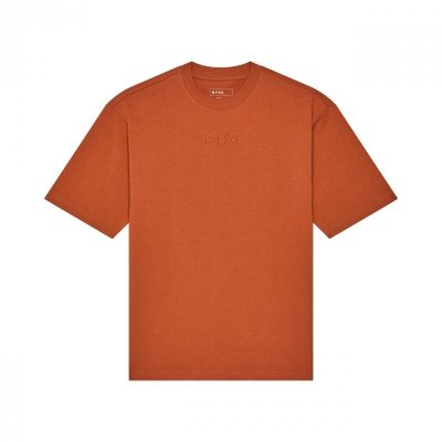 T-SHIRT FOX WORDMARK OVERSIZED CHOCOLATE S